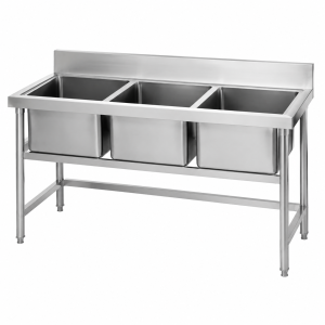 304 Stainless Steel Three-Compartment Sink