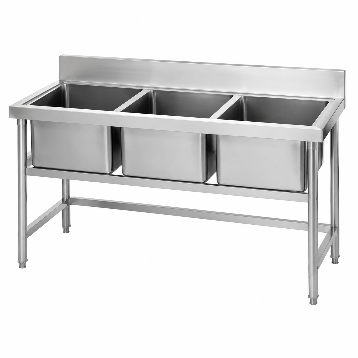 304 Stainless Steel Three-Compartment Sink