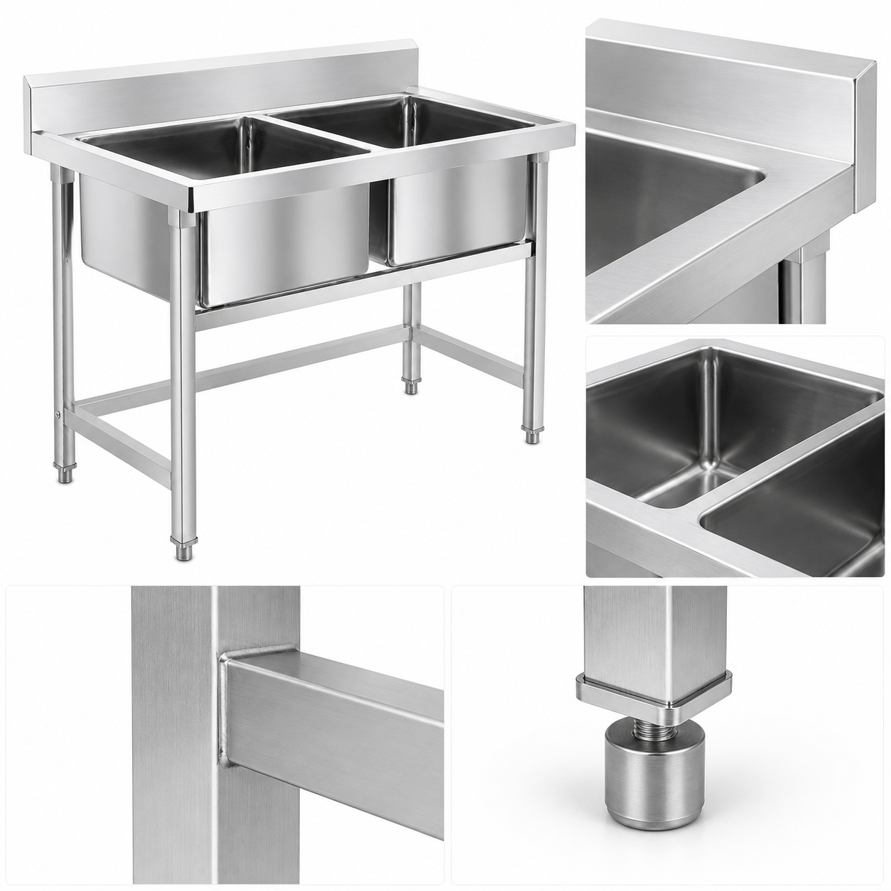 304 Stainless Steel Double-Bowl Sink - Image 2