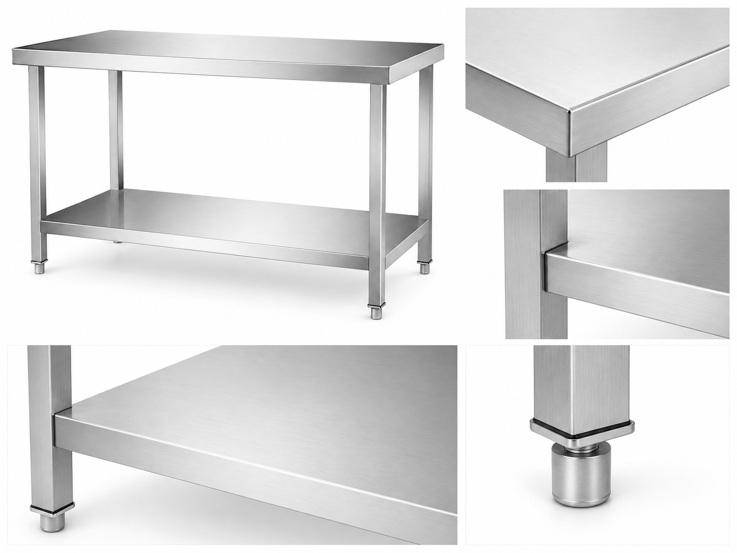 304 Stainless Steel Double-Layer Workbench - Image 3