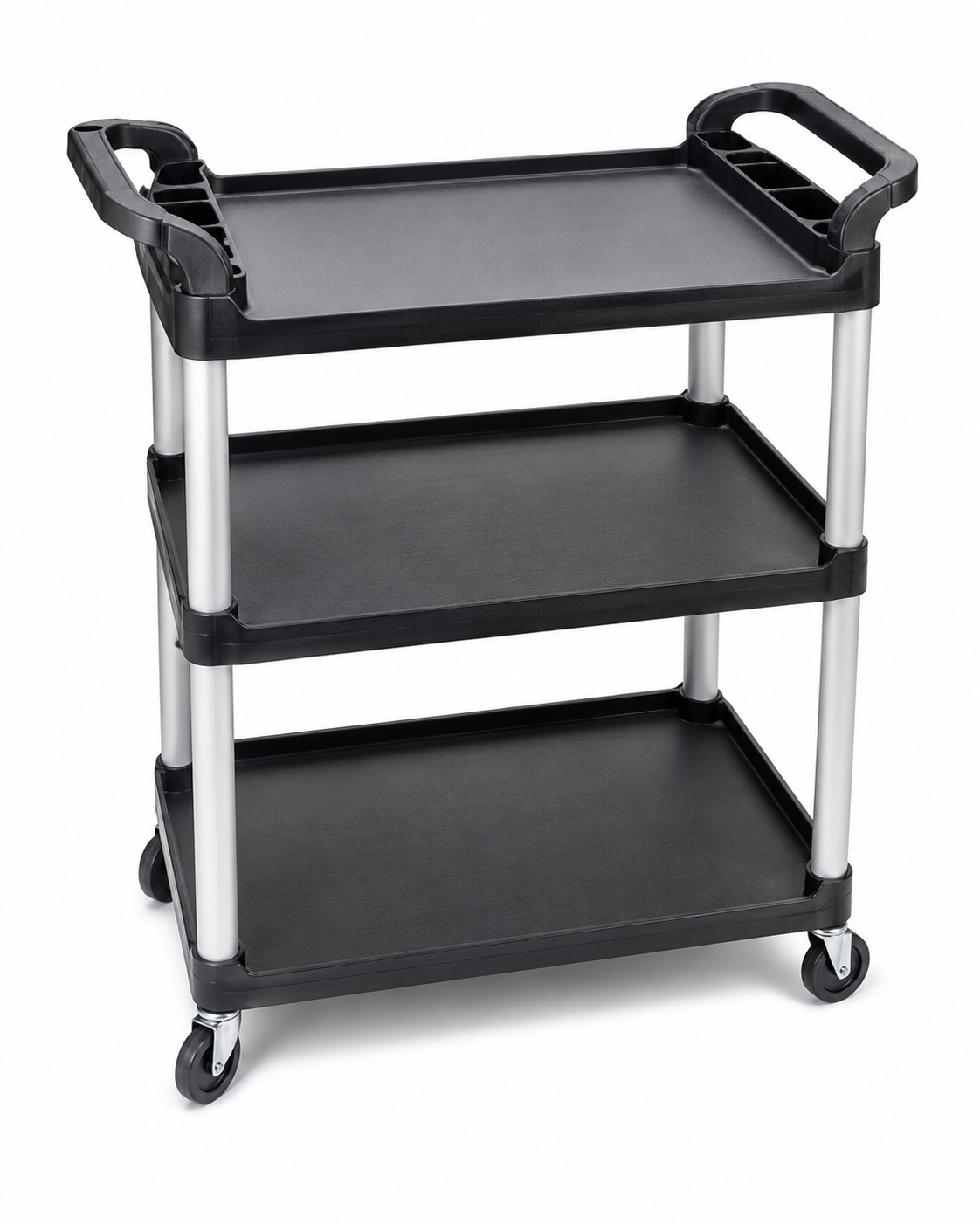 Medium-Sized Three-Tier Plastic Food Cart