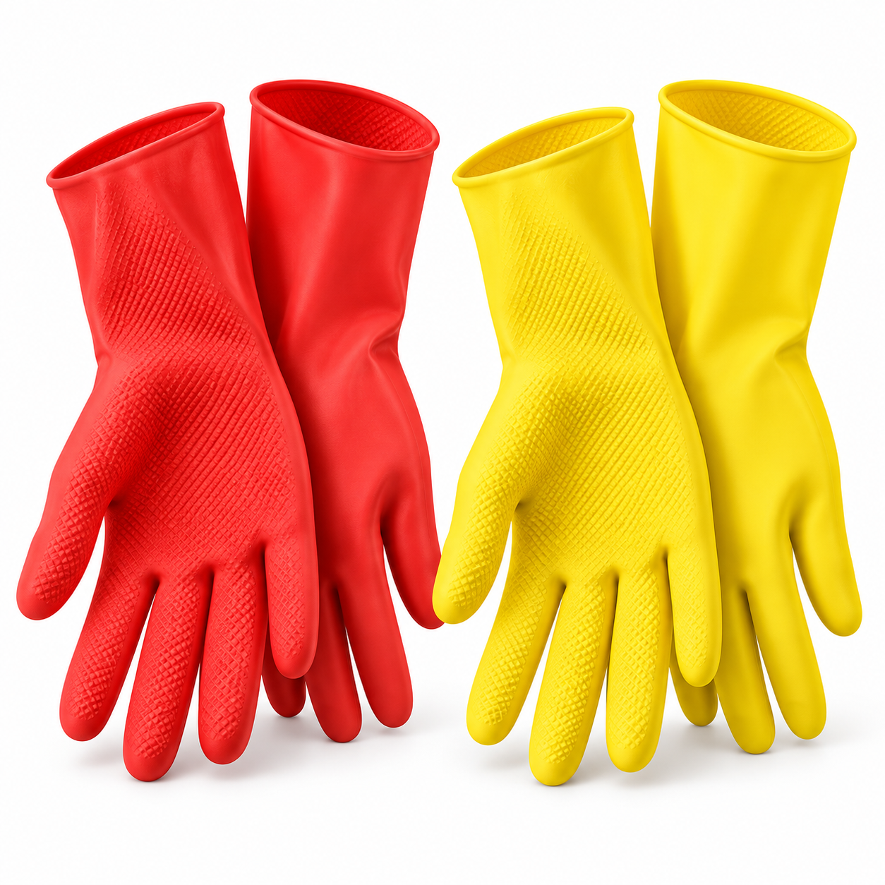 Heavy-Duty Non-Slip Rubber Cleaning Gloves