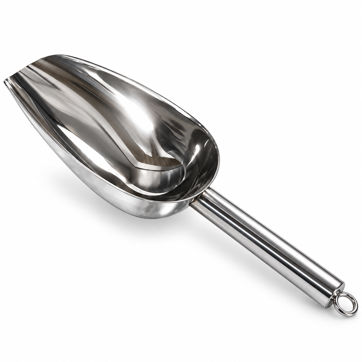 Stainless Steel Ice Scoop with Hanging Loop