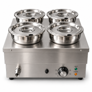 Commercial Stainless Steel 4-Pot Food Warmer Bain Marie