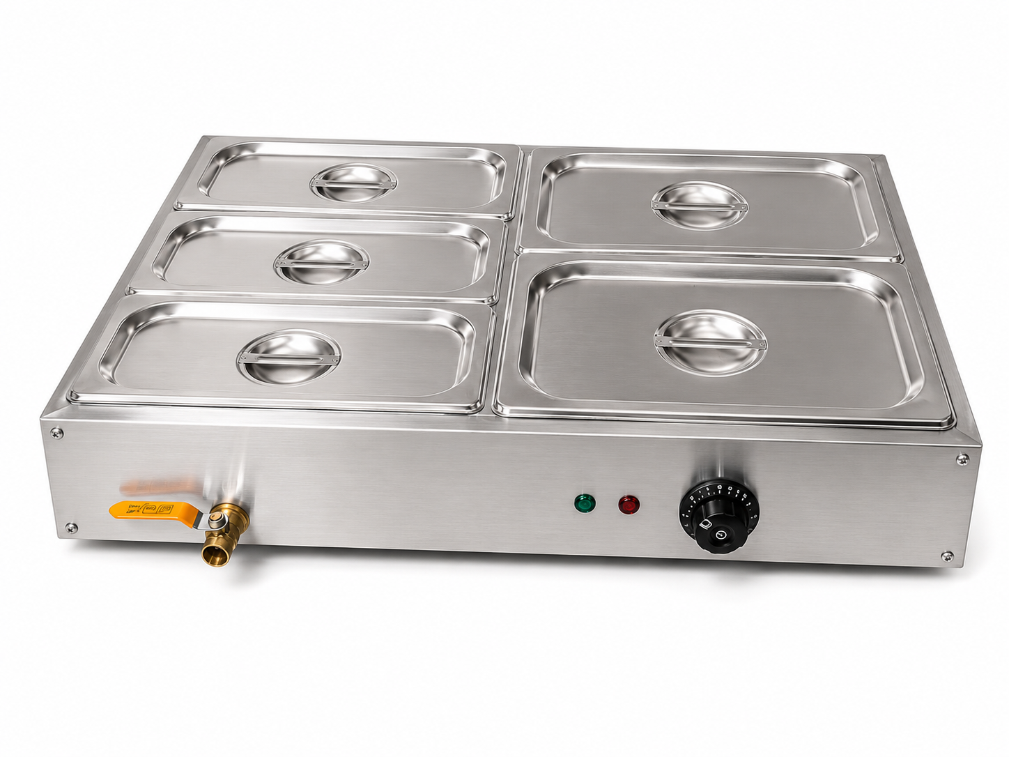 Commercial 5 Pan Stainless Steel Bain Marie Food Warmer